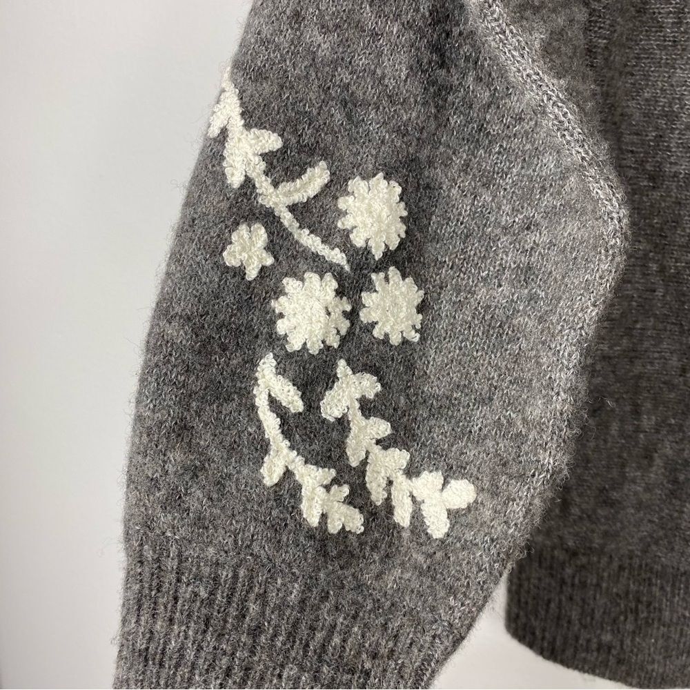 Sundance “Anya” charcoal grey wool blend sweater sz M - Picture 4 of 7